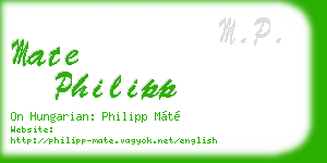 mate philipp business card