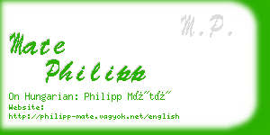 mate philipp business card